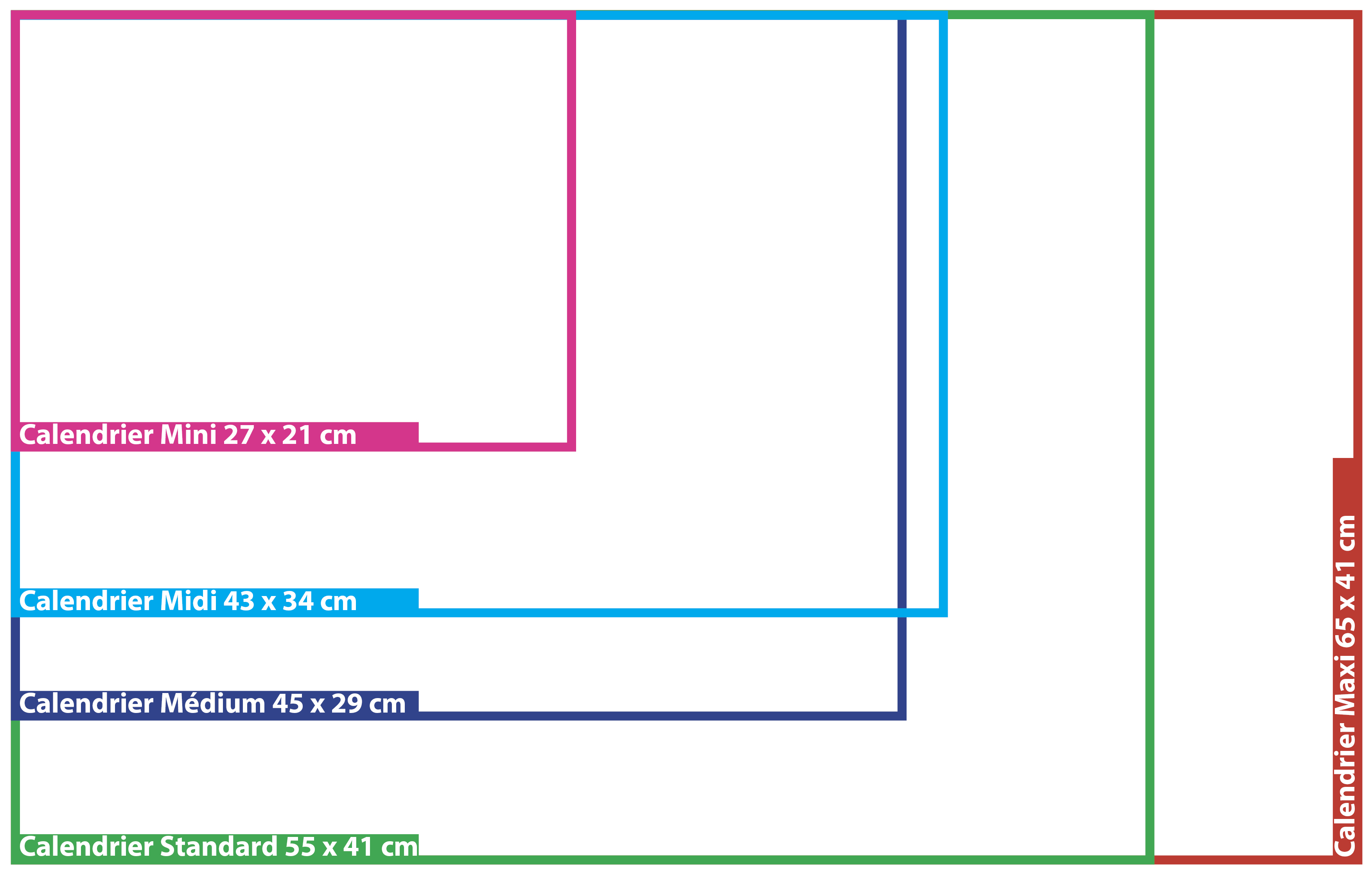 Formats calendriers publicitaires