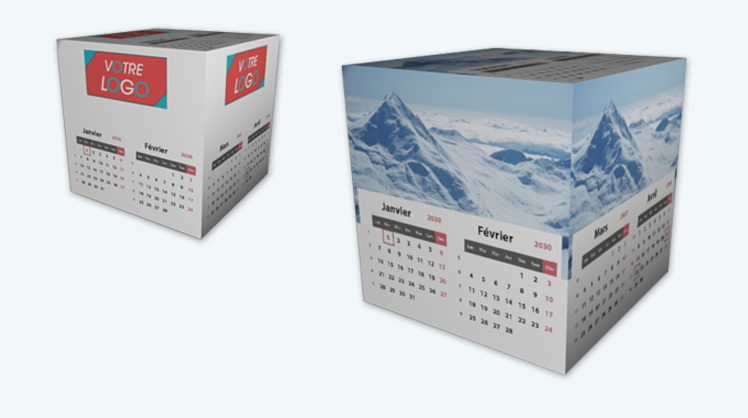 Calendrier cube