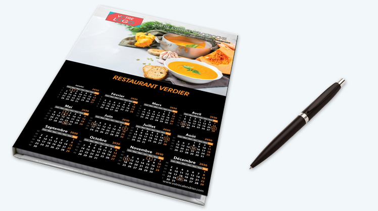 Calendrier carnet de notes