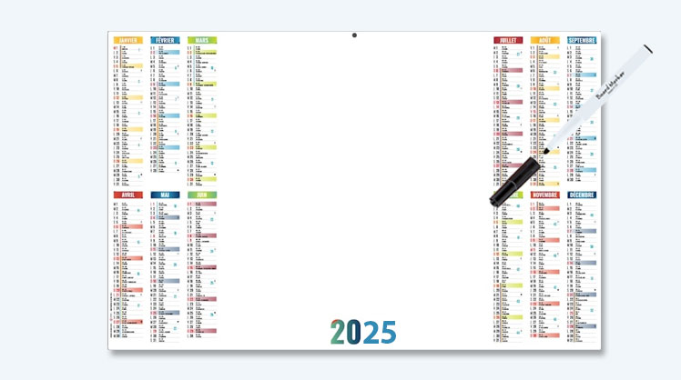 Calendrier effaçable