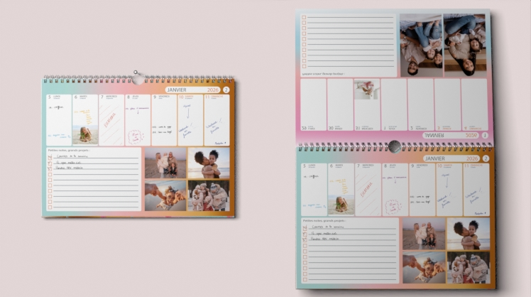 Calendrier photo mural semainier