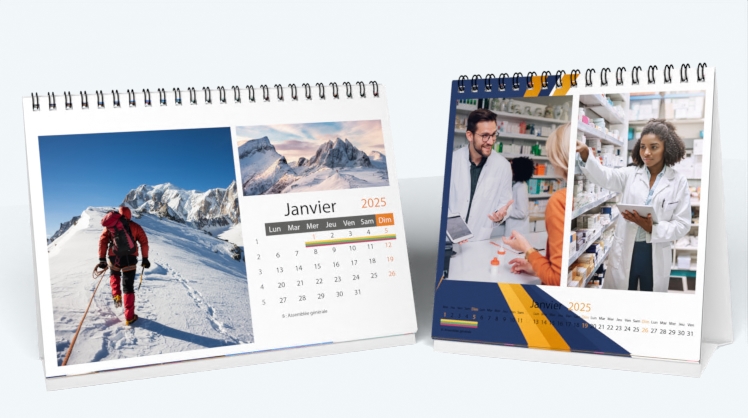 Calendrier à poser spirale