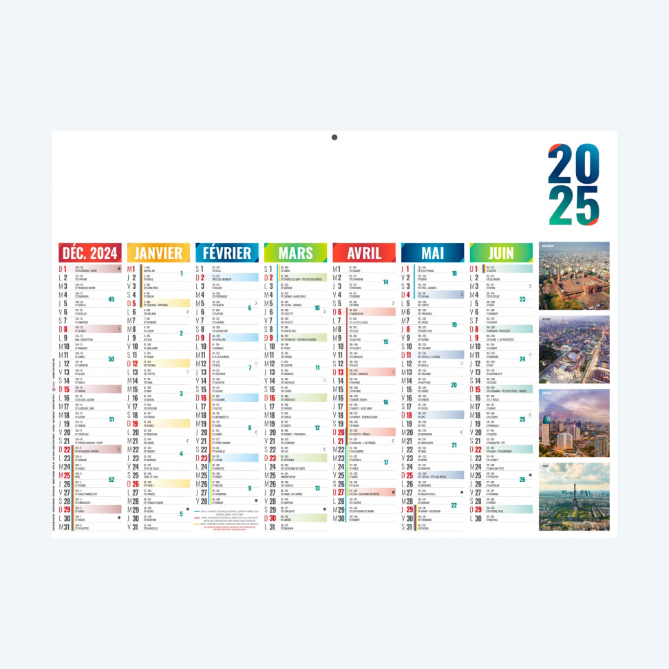 Calendrier publicitaire pour votre entreprise