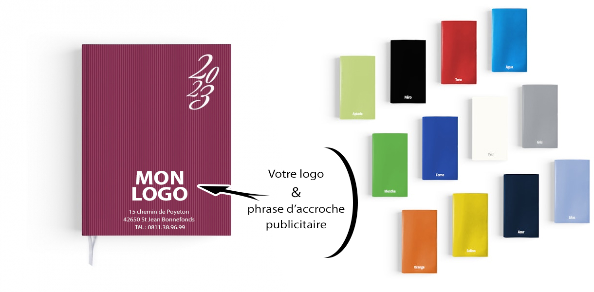 Agenda publicitaire avec logo