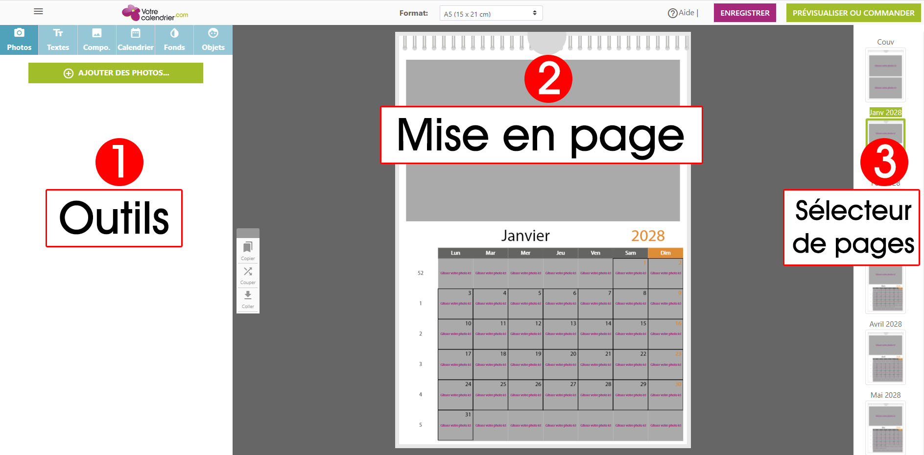 Présentation du logiciel de création en ligne