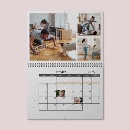 Calendrier au format mural double