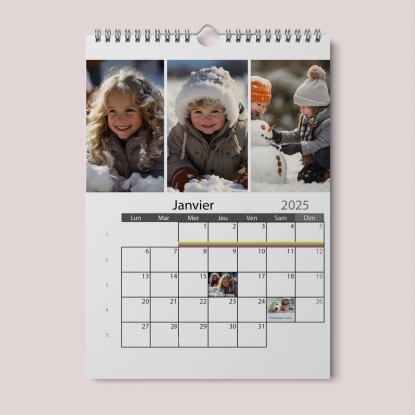 Calendrier au format mural