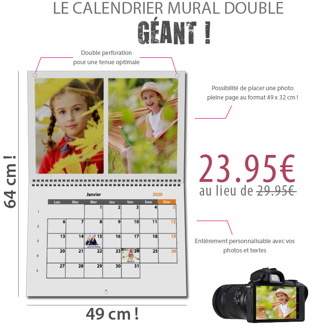 Offre Calendrier Photo Géant