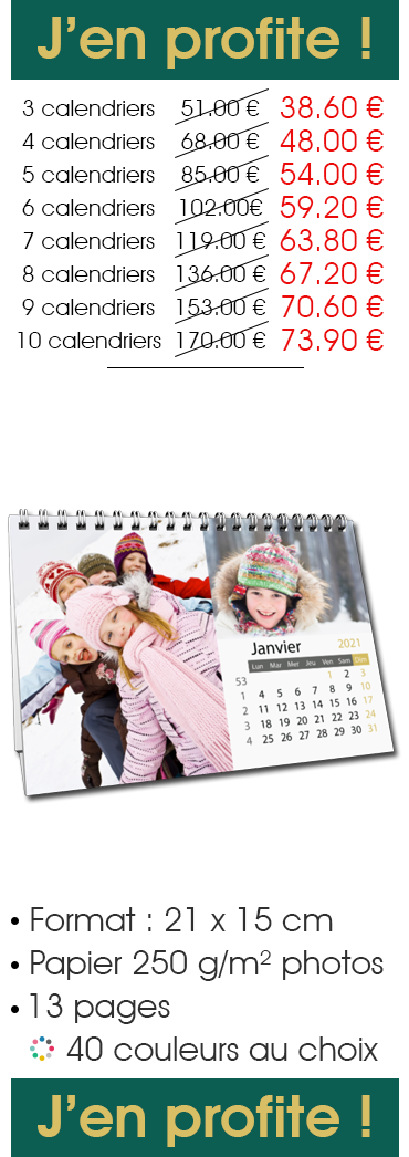 Offre Pack Calendrier À POSER Pano